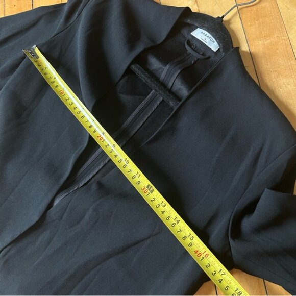 Aritzia Babaton Sz 2 Power Waist Black Open Front Blazer - Picture 10 of 11